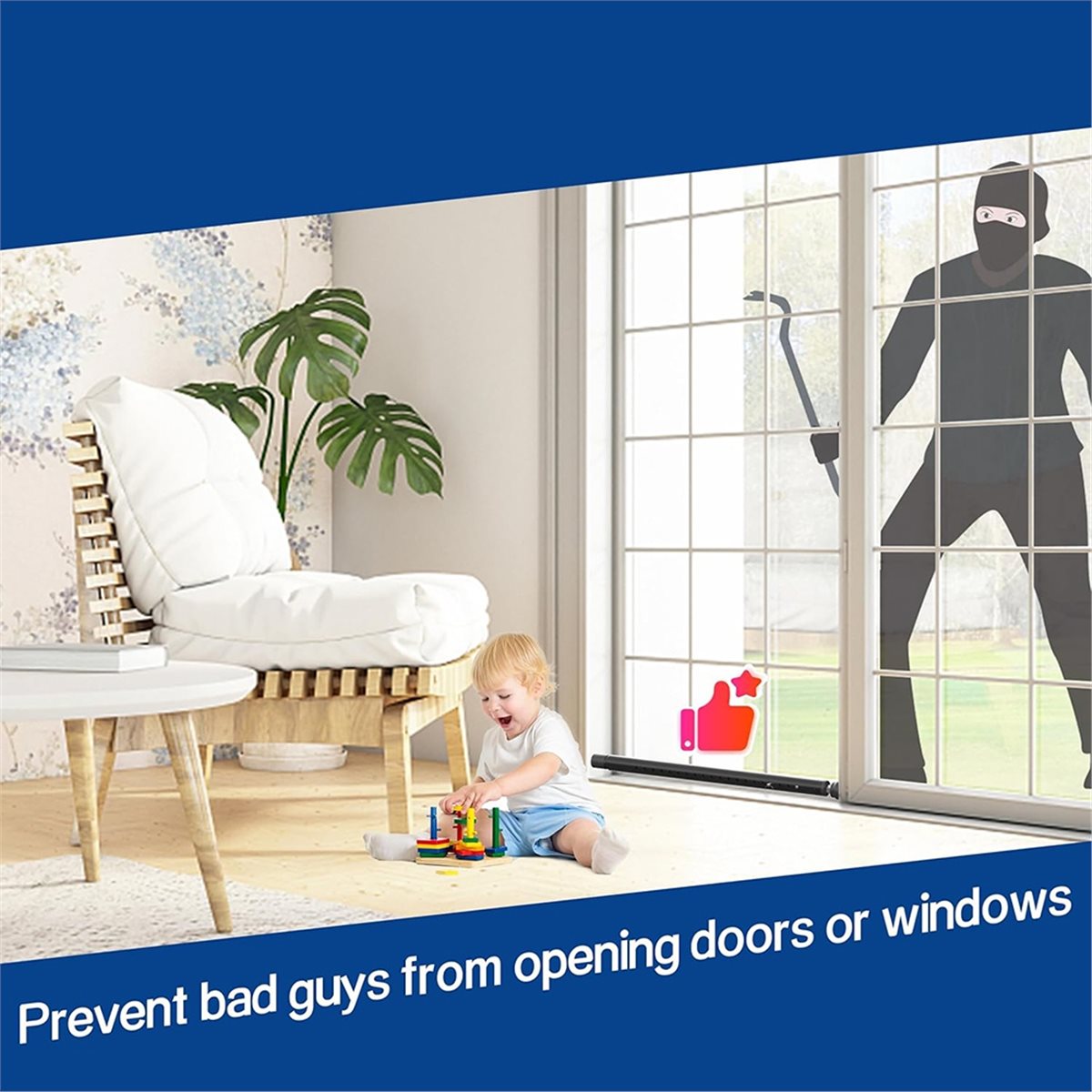 Window Lock Bar - Barra di Sicurezza Scorrevole A20I 17-50