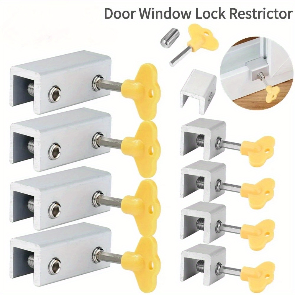 Window Lock Bar - 2-4PCS Finestra Regolabile Blocco Fermacorda e
