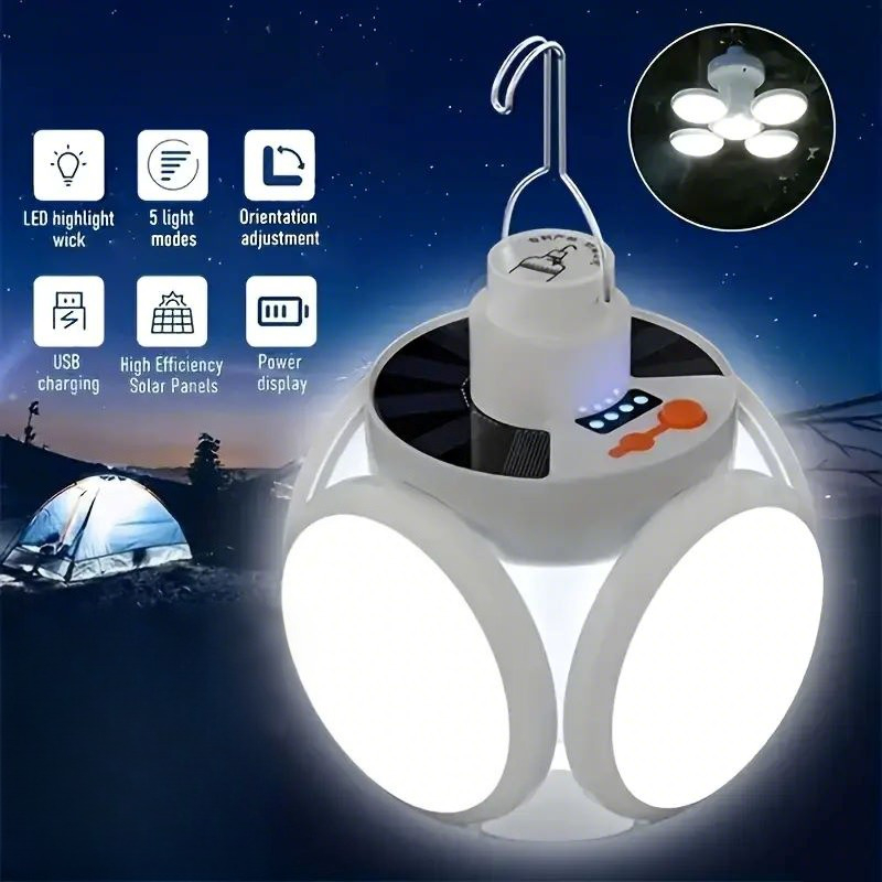 Power Outage Light - Luce di ricarica solare con ganci